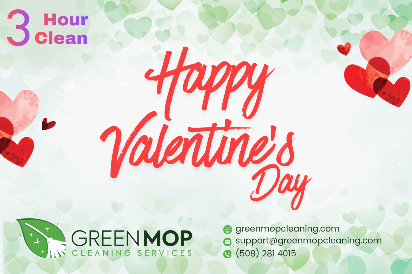 Green Clean Valentine's Day Gift Card