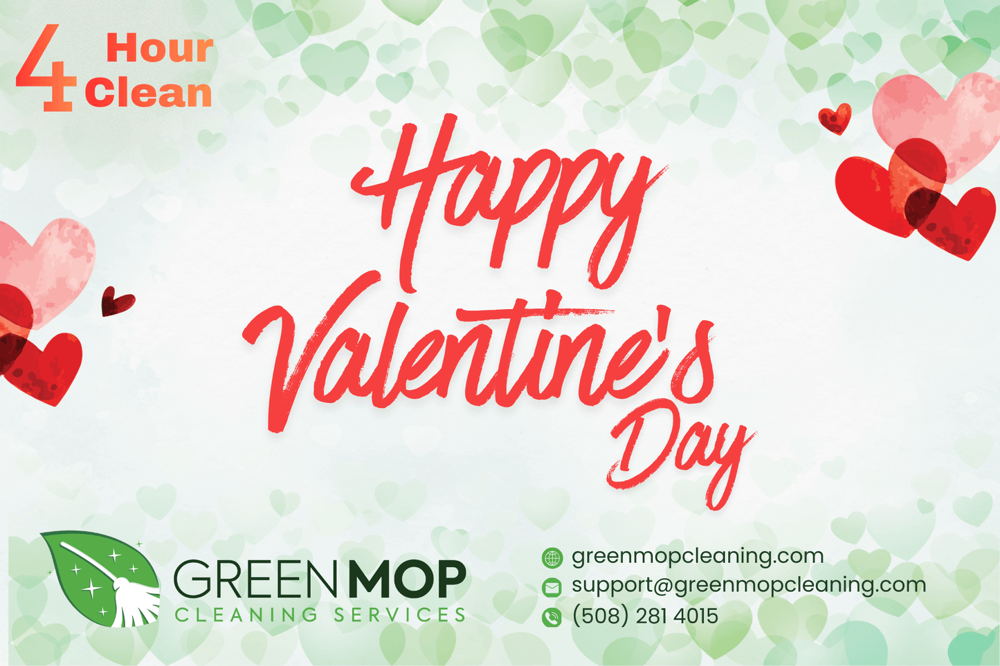 Green Clean Valentine's Day Gift Card