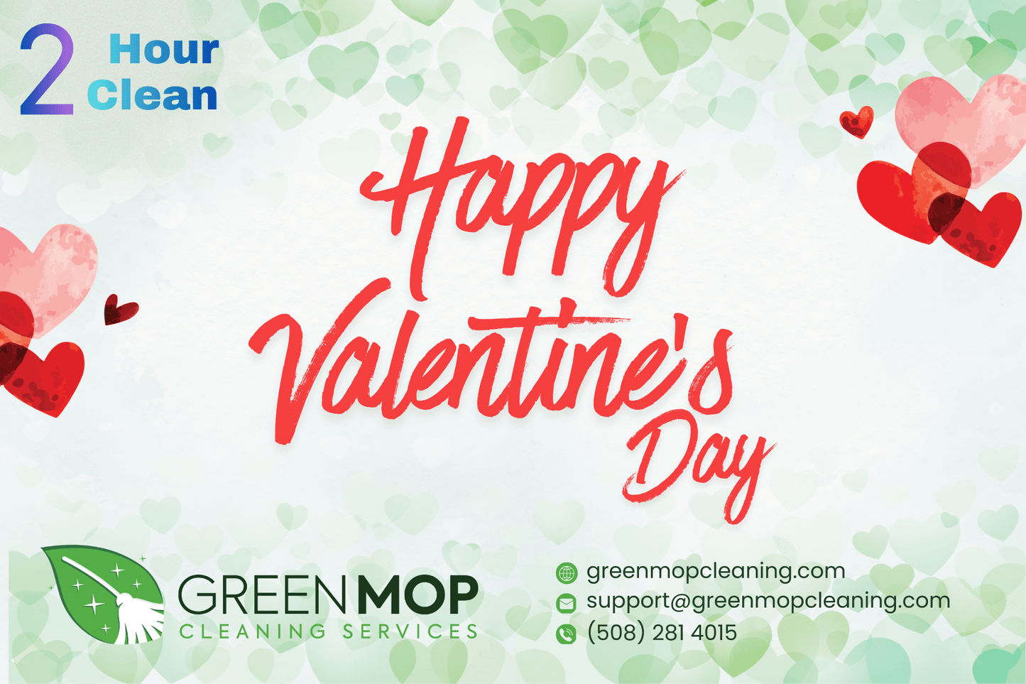 Green Clean Valentine's Day Gift Card